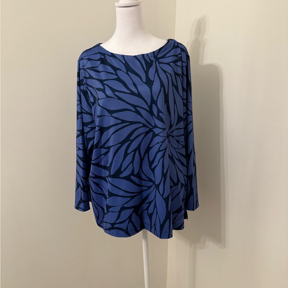 Vinyard Vines Sankaty Purple Boatneck Top 2X